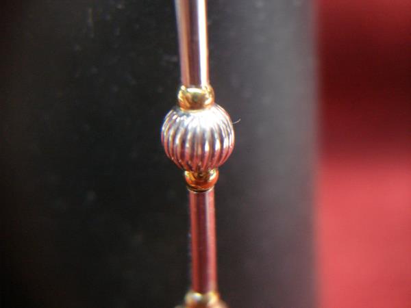 Elegant Sterling Silver Tube & Bead Necklace (24