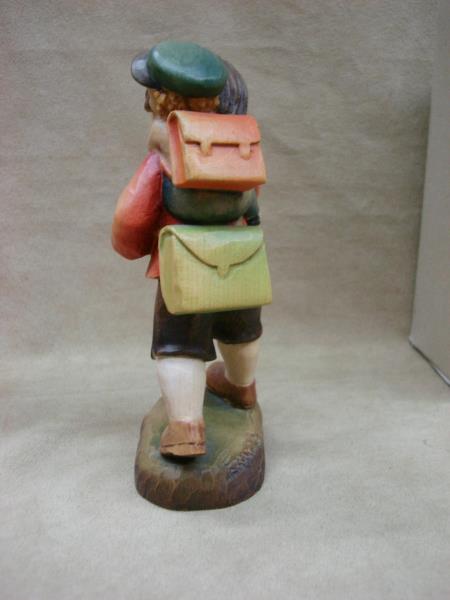 Vintage Anri Italy Hand-Carved Wooden Figure -'He's My Brother' J Ferrandiz (6in)