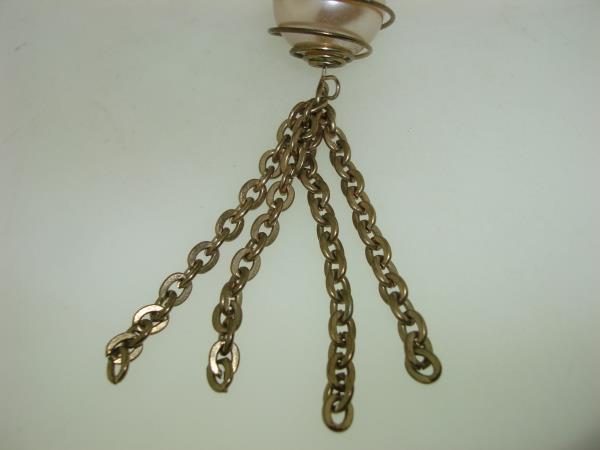 Vintage 1940s Faux Pearl Dangle Earrings - Gold Tone Chain, Elegant & Unique