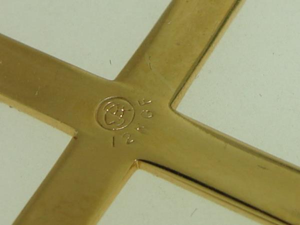 Elegant Gold-Filled Etched Cross Necklace (16in, 12K GF)