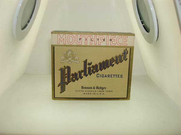 Vintage 1950s Benson & Hedges Parliament Cigarette Box w/Filter - Collectible