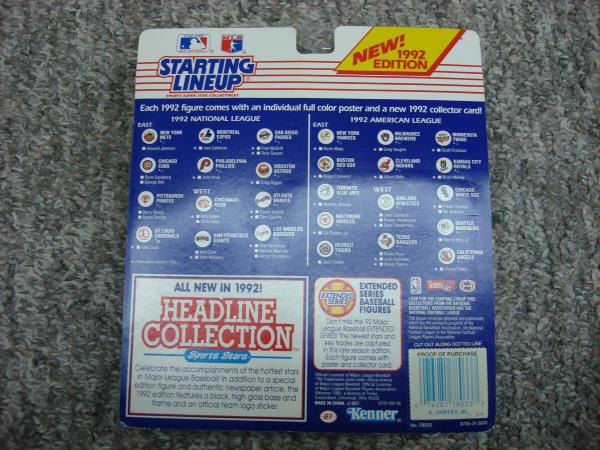 1992 Ken Griffey Jr. Starting Lineup Figure - Original Sealed Packaging - Very Nice Condition