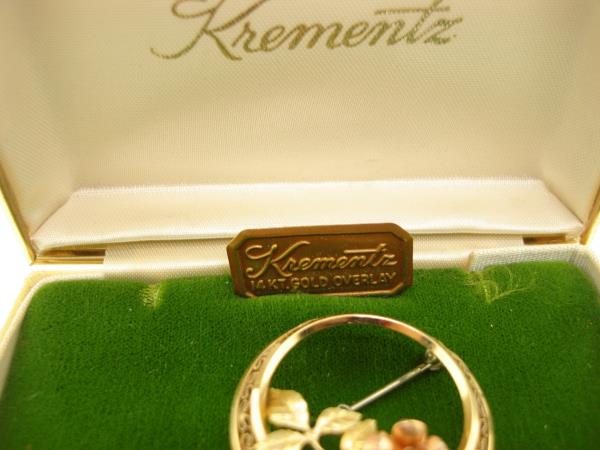 Vintage Krements Tri-Color Gold Plated Jewelry Set - N.O.S. with Original Box & Pamphlet