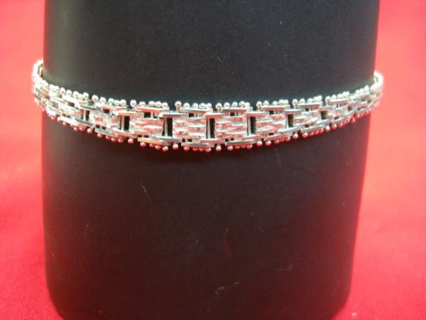 Italian Sterling Silver Bracelet - Unique Design, Intricate Details