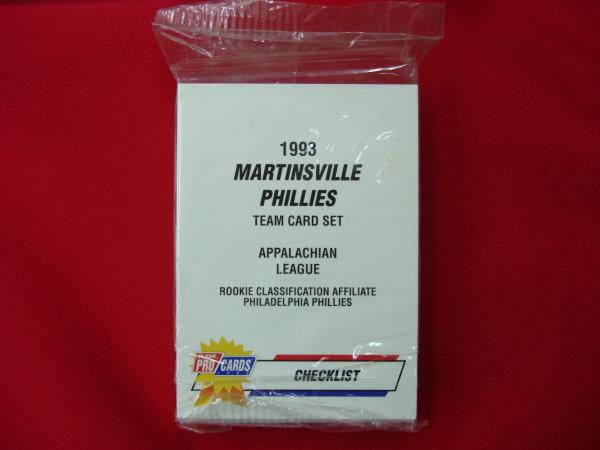 1993 Fleer ProCards Martinsville Phillies MiLB Team Set - Rich Hunter & More