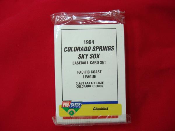 1994 Colorado Springs Sky Sox Fleer Procards Baseball Team Set - Factory Sealed & Complete Roster