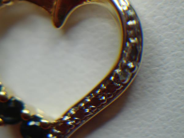 Sterling Silver Sapphire & Diamond Heart Pendant Necklace - Pre-Owned, Elegant Gift