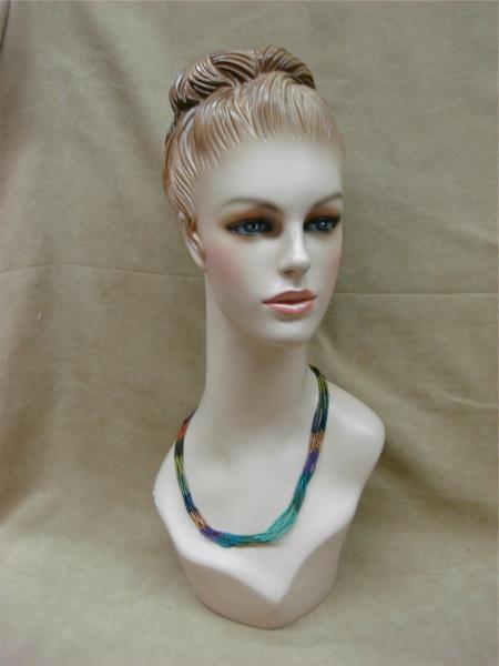 Vintage Southwestern Sterling Silver Necklace | Multi-Color Seed Beads | 925 Statement Jewelry