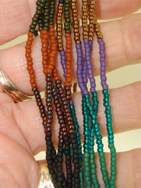 Vintage Southwestern Sterling Silver Necklace | Multi-Color Seed Beads | 925 Statement Jewelry