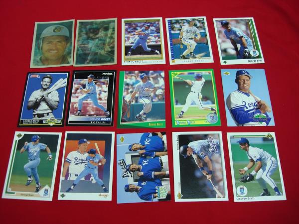 Vintage George Brett Baseball Card Lot (15 Cards) - Score, Pinnacle, Upper Deck & More
