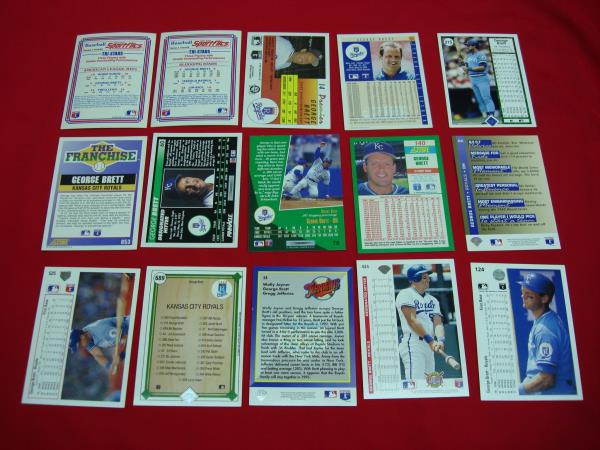 Vintage George Brett Baseball Card Lot (15 Cards) - Score, Pinnacle, Upper Deck & More