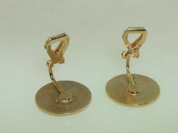 Vintage Pennsylvania Dutch Hex Sign Clip-On Earrings - New Old Stock
