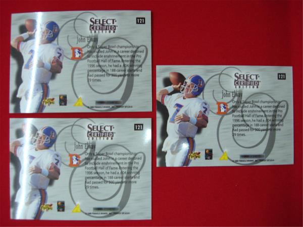 John Elway Certified Silver Spirals Card Set - Dufex & Artist's Proof (Limited Edition)