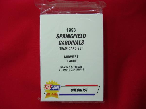 1993 Springfield Cardinals Factory Sealed ProCards Team Set - Minor League Baseball Collectible
