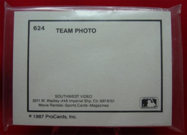 1987 Midland Angels ProCards Minor League Team Set - Rare Vintage Baseball Cards
