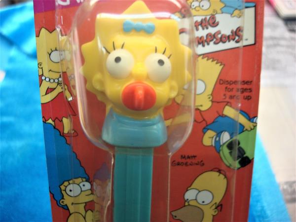 Rare Maggie Simpson PEZ Dispenser & Candy - Sealed 50th Anniversary Fun