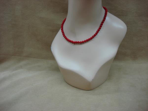 Vintage 1960s Monet Red Glass Bead Choker & Earrings Set - Excellent Condition