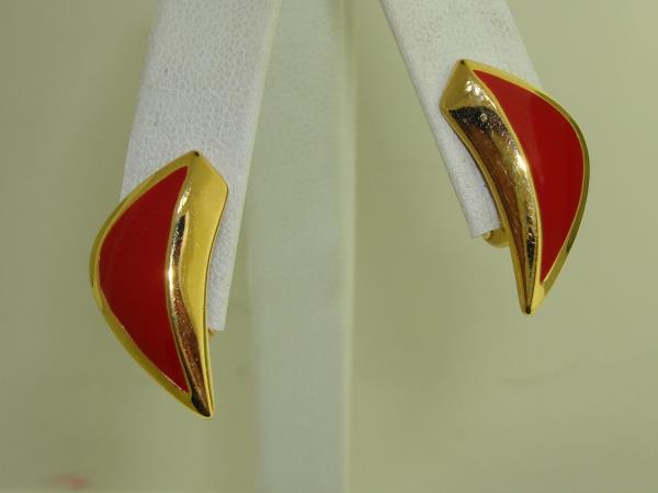 Vintage 1960s Monet Red Glass Bead Choker & Earrings Set - Excellent Condition