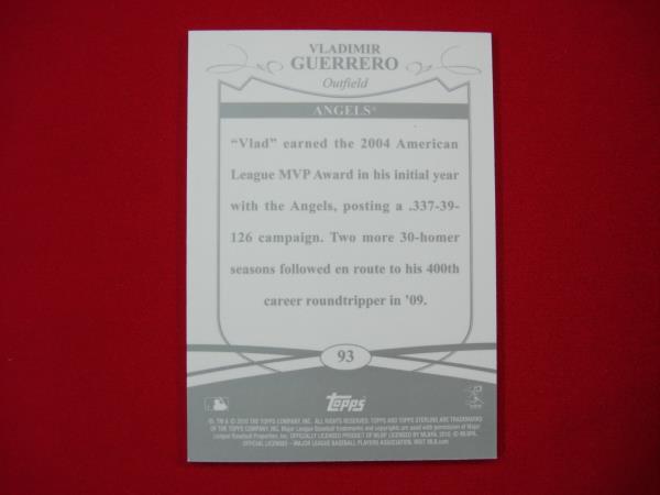 Vladimir Guerrero 2010 Topps Sterling #93 (Serial #17/50) Angels Baseball Card - Rare Collectible
