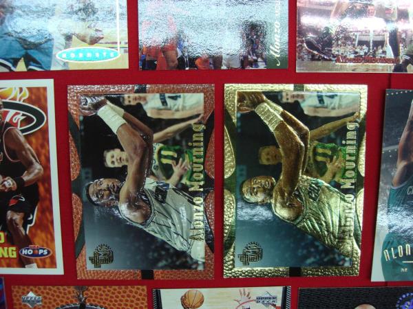 Alonzo Mourning Basketball Card Collection - 42 Rookies, Premiums & Parallels (Georgetown, Hornets, Heat)