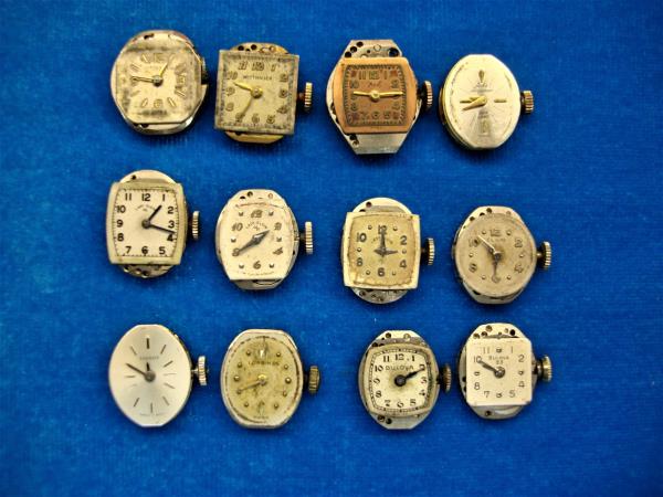 Vintage Ladies Wristwatch Movements - Lot of 12 (Stem Wind) - Parts & Repair