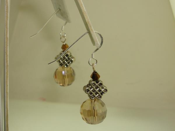 Sterling Silver Smoky Quartz & Agate Necklace & Earrings Set - 925