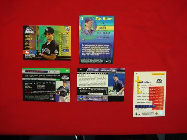 Todd Helton Colorado Rockies Card Lot (23 Cards) - Vintage Baseball Collectibles