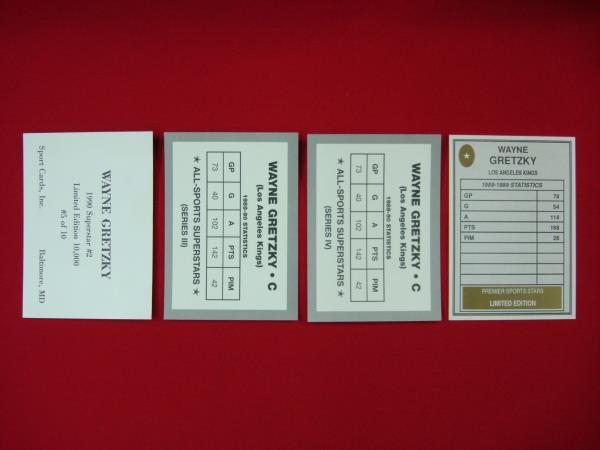 Wayne Gretzky Los Angeles Kings Hockey Card Lot (4x Broder Type) - Vintage Memorabilia