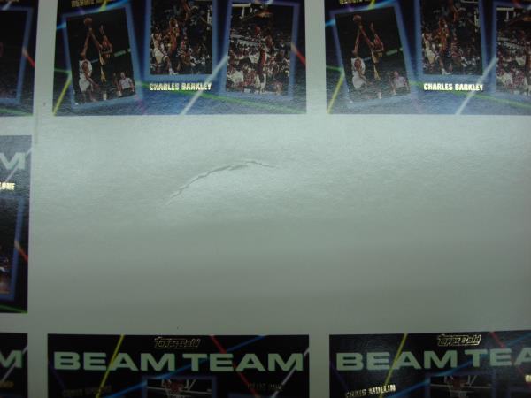 1992-93 Topps Gold Beam Team Basketball Uncut Sheet - 12 Complete Sets (Jordan, Shaq, Pippen) RARE