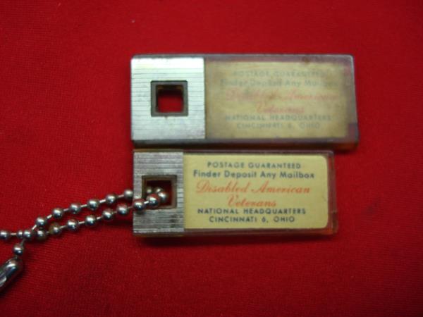 Vintage DAV License Plate Keychains (1951-1957) - New York & Illinois - Set of 4