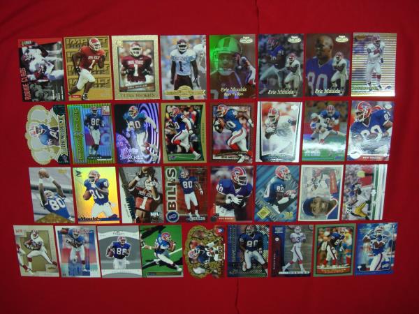 Eric Moulds Buffalo Bills Card Lot - 33 RCs, Parallels, Serials & Inserts