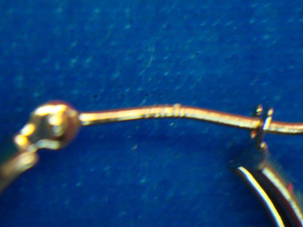 14K Yellow Gold Diamond Cut Hoop Earrings - Vintage N.O.S. 3/4 Inch