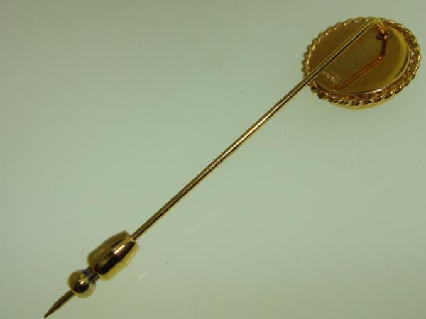 Vintage Van Dell Gold Filled Wedgewood Cherub Stick Pin | 12K GF, Blue & White Enamel