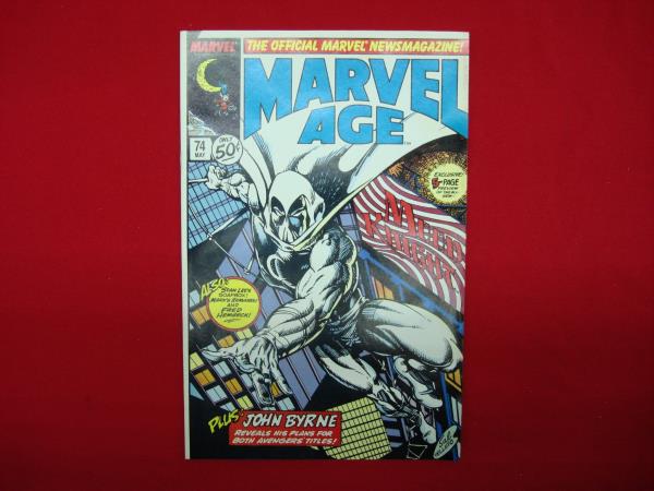 Marvel Age Newsmagazine #74 (May 1989) - Moon Knight Feature - Fine/Very Fine Condition