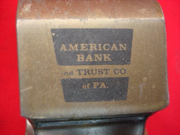 Vintage 1974 Cast Metal Coin Banks (Lot of 9) - American Bank & Trust Co., Citizens National Bank, & More