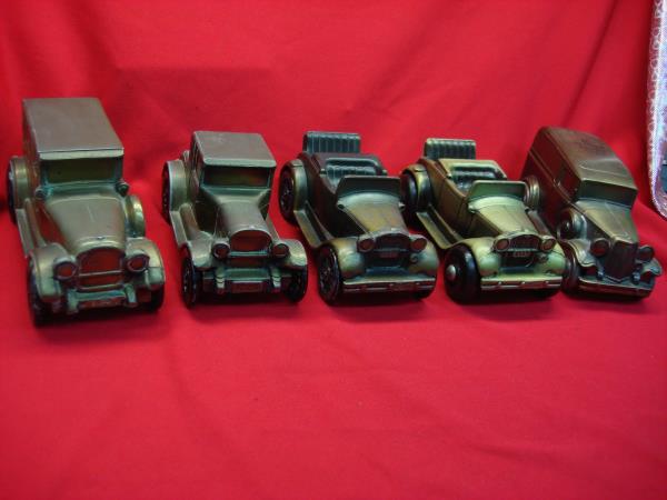 Vintage 1974 Cast Metal Coin Banks (Lot of 9) - American Bank & Trust Co., Citizens National Bank, & More