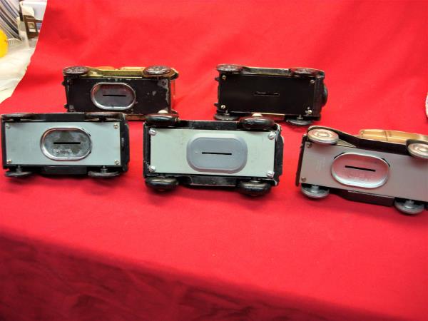 Vintage 1974 Cast Metal Coin Banks (Lot of 9) - American Bank & Trust Co., Citizens National Bank, & More