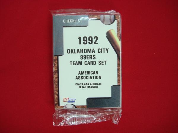 1992 Fleer ProCards Oklahoma City 89ers Team Set (Texas Rangers Affiliate) - Factory Sealed