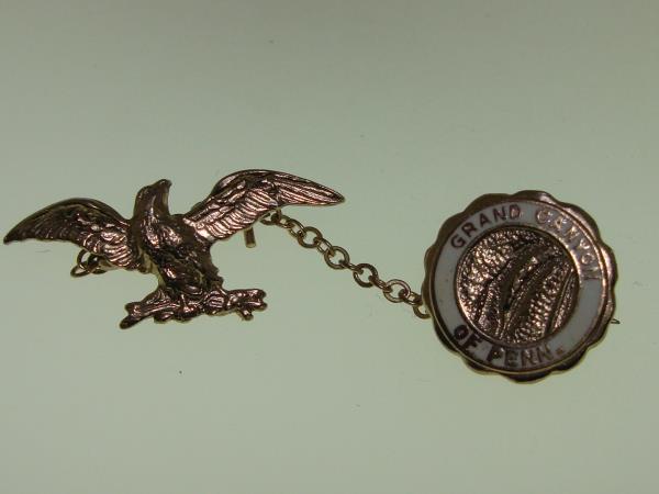 Vintage Grand Canyon of Penna Enamel Pin with American Eagle Charm - Rare Collectible