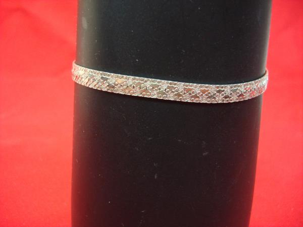 Italian Sterling Silver Herringbone Bracelet - 7.25