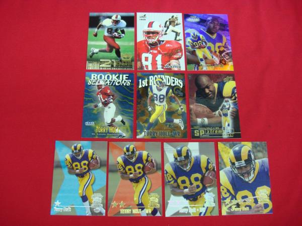 Torry Holt Rookie Card Collection (10 Cards) - Includes All 4 Topps Star Parallels