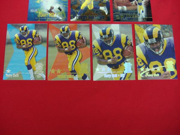 Torry Holt Rookie Card Collection (10 Cards) - Includes All 4 Topps Star Parallels