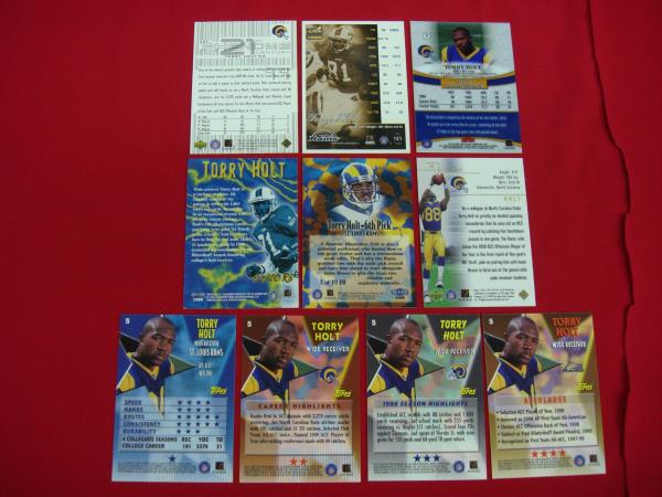Torry Holt Rookie Card Collection (10 Cards) - Includes All 4 Topps Star Parallels