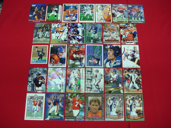 John Elway Football Card Lot (31 Cards) - Broncos Premiums, Insertions & Foils