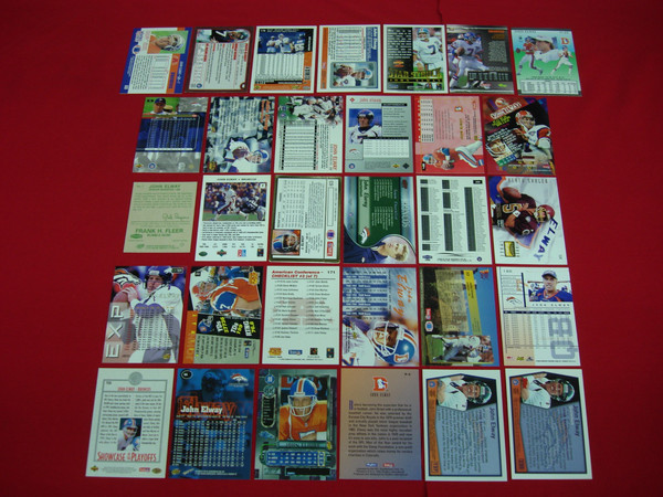 John Elway Football Card Lot (31 Cards) - Broncos Premiums, Insertions & Foils