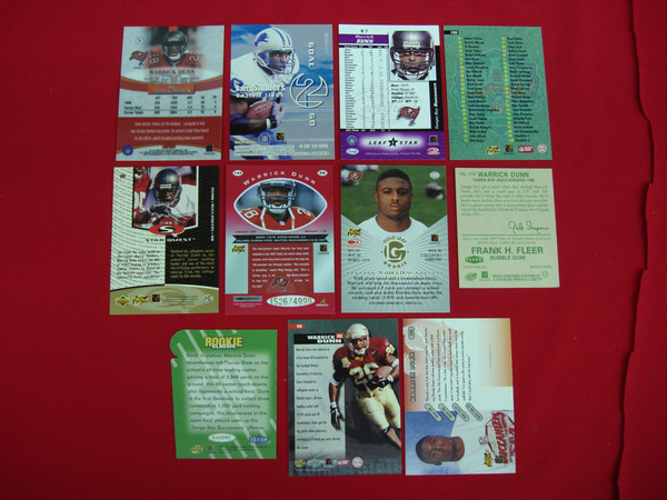 Rare Warrick Dunn Football Card Collection (RCs, Parallels, Inserts & More)