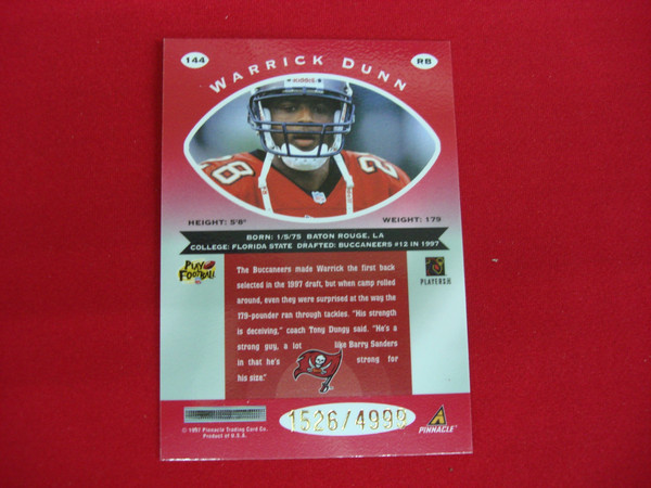 Rare Warrick Dunn Football Card Collection (RCs, Parallels, Inserts & More)