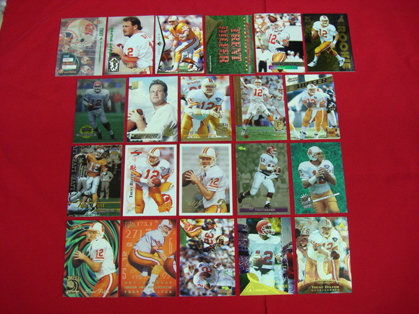 Trent Dilfer Rookie & 2nd Year Football Card Lot (21 Cards) - Parallels, Inserts & Foils