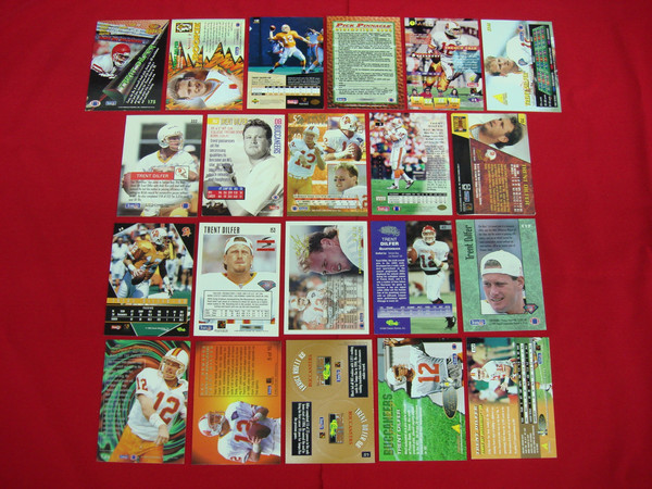 Trent Dilfer Rookie & 2nd Year Football Card Lot (21 Cards) - Parallels, Inserts & Foils
