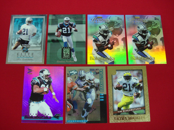Tim Biakabutuka Card Lot (7 Cards) - Rookie, Foil, Inserts & Premium! PANTHERS